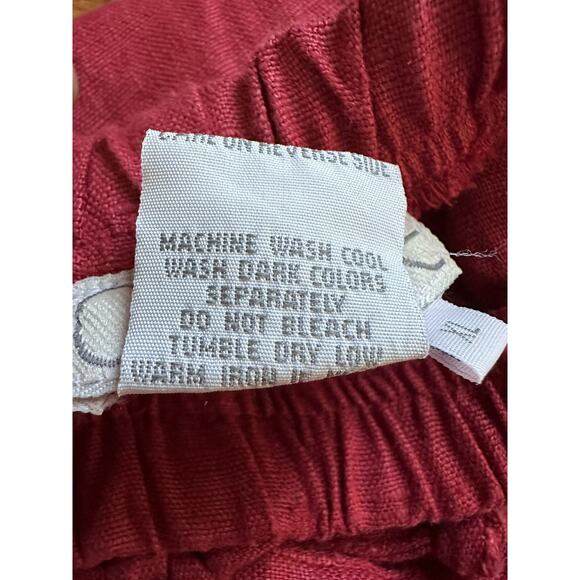 Linen Skirt Sz XL Maxi Pull On Drawstring Waist Colorblock Maxi Y2K red black - Picture 14 of 16